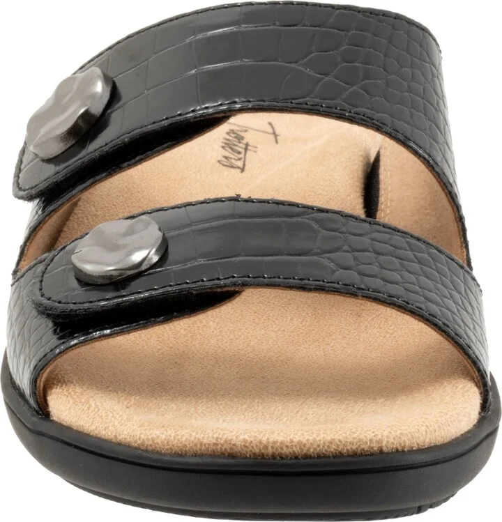 Ruthie Croc Embossed Slide Sandal - Multiple Widths Available - Image 4