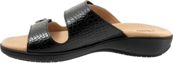 Ruthie Croc Embossed Slide Sandal - Multiple Widths Available - Image 8