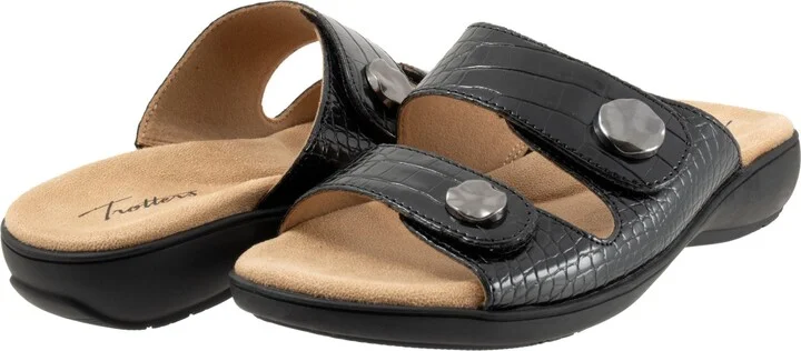 Ruthie Croc Embossed Slide Sandal - Multiple Widths Available - Image 9