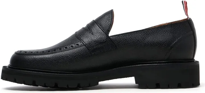 RWB-stripe leather loafers - Image 3