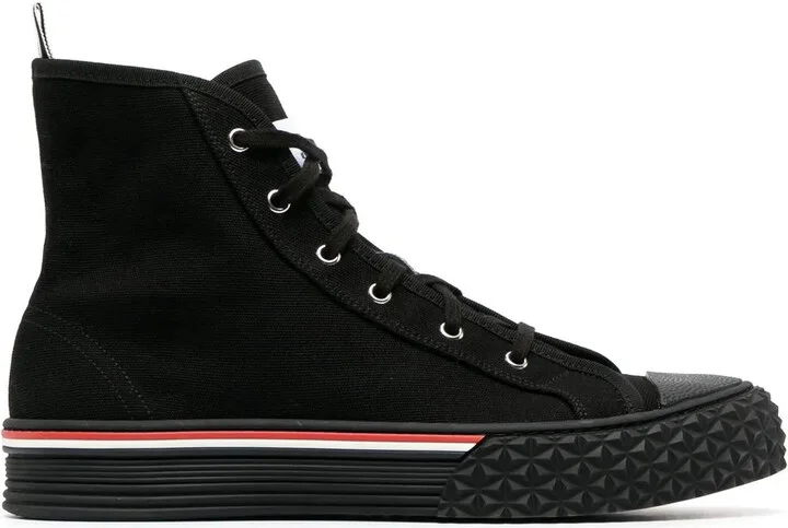 RWB striped high-top sneakers