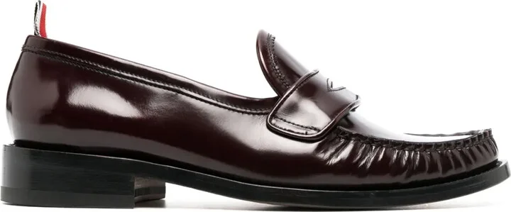 RWB-tab leather penny loafers