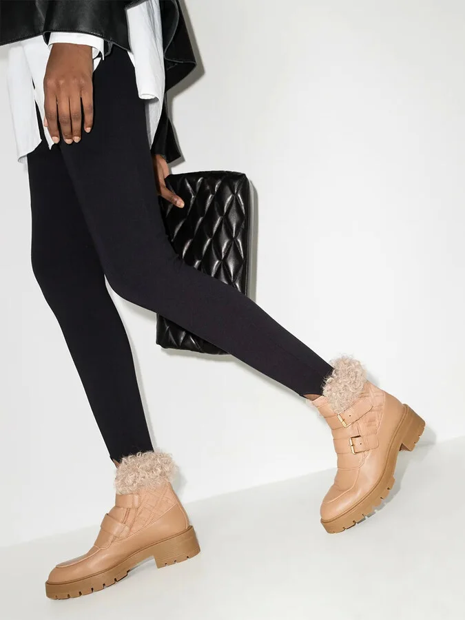 Ryan faux-fur buckle-strap boots - Image 3