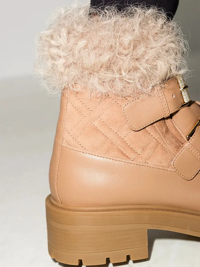 Ryan faux-fur buckle-strap boots - Image 5