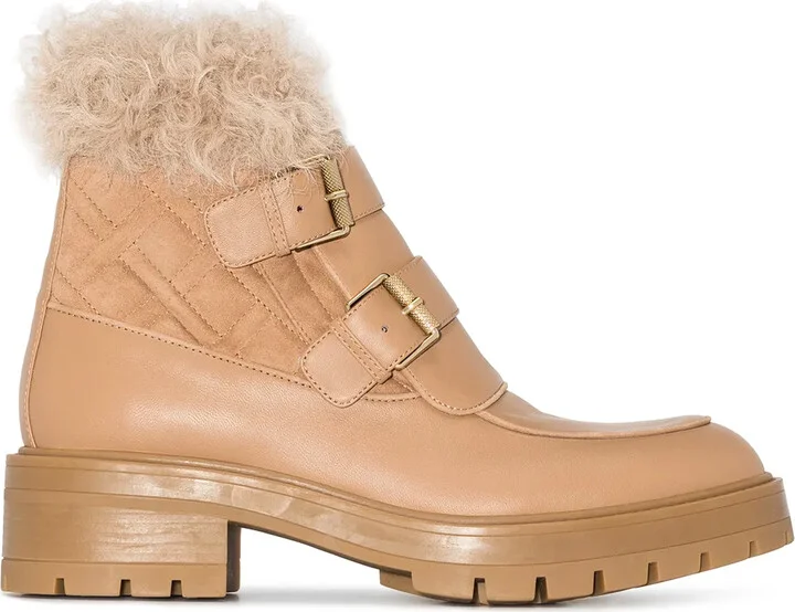 Ryan faux-fur buckle-strap boots