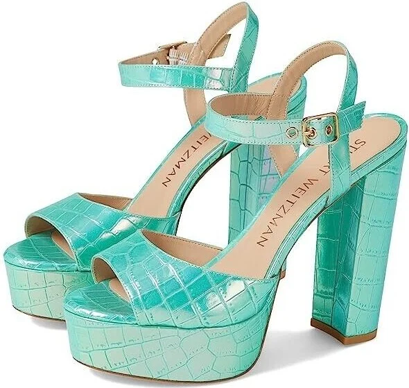 Ryder 95 Sandals Womens US 10.5 Green Platform Block Heel KHD828