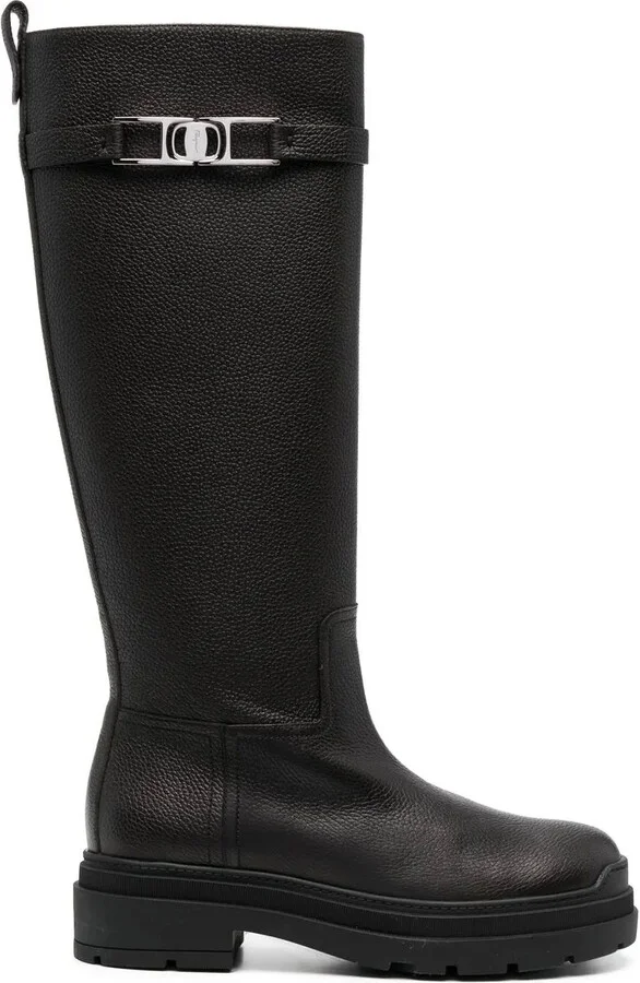 Ryder knee-length leather boots