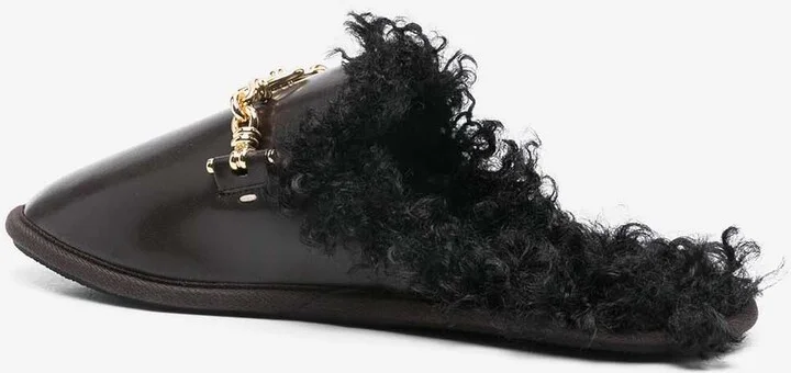 Ryder Plush Faux Leather Flat Mules - Image 2