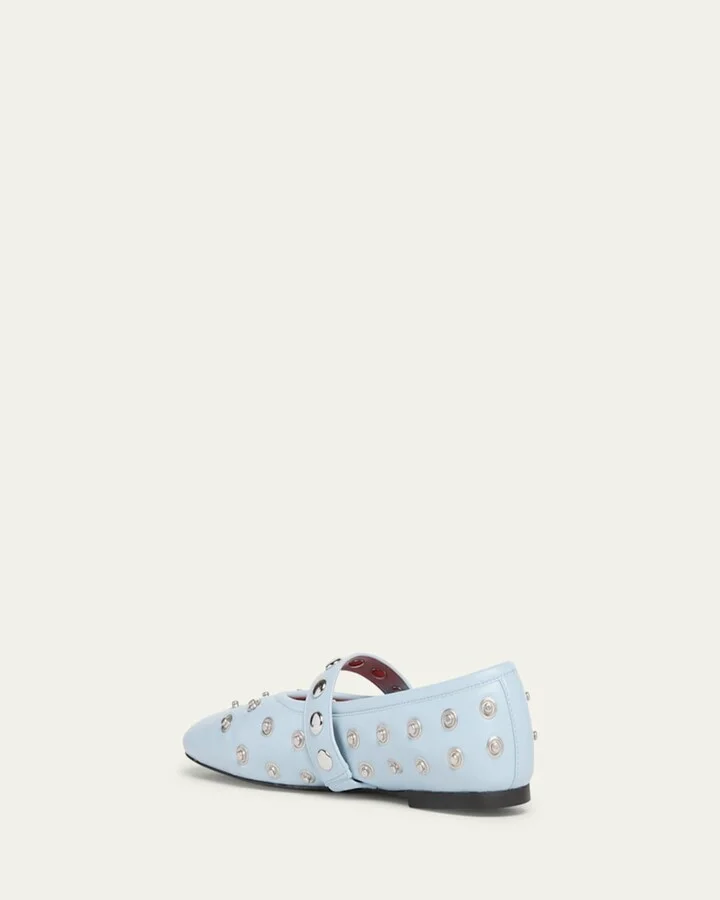 Ryder Studded Leather Mary Jane Ballerina Flats - Image 4