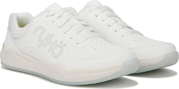 Ryka Courtside Women's Shoes White : 9.5 D - Wide, Leather