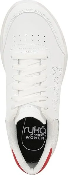 Ryka Courtside Women's Shoes White Red : 11 B - Medium, Leather - Image 2