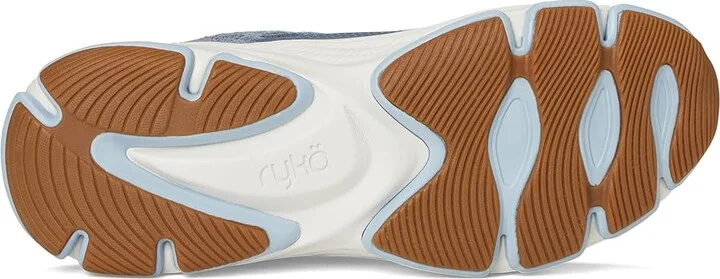Ryka Devotion X Max Classic Walking Shoe Women's Shoes Flintstone Blue Fabric : 7 B - Medium, Leather/Synthetic/Textile - Image 3