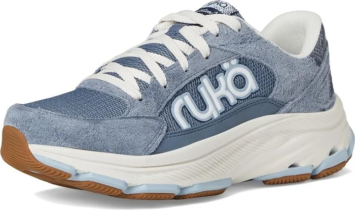 Ryka Devotion X Max Classic Walking Shoe Women's Shoes Flintstone Blue Fabric : 7 B - Medium, Leather/Synthetic/Textile - Image 5