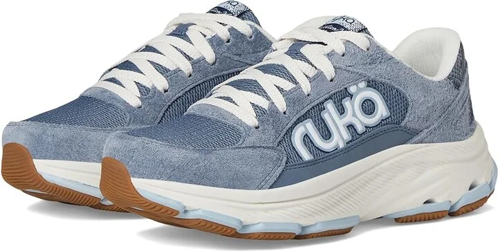 Ryka Devotion X Max Classic Walking Shoe Women's Shoes Flintstone Blue Fabric : 7 B - Medium, Leather/Synthetic/Textile