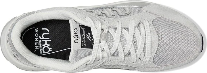 Ryka Devotion X Max Classic Walking Shoe Women's Shoes Silver Fabric Leather : 6 B - Medium, Leather/Synthetic/Textile - Image 2