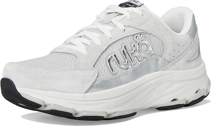 Ryka Devotion X Max Classic Walking Shoe Women's Shoes Silver Fabric Leather : 6 B - Medium, Leather/Synthetic/Textile - Image 5