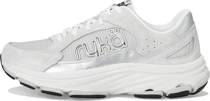 Ryka Devotion X Max Classic Walking Shoe Women's Shoes Silver Fabric Leather : 6 B - Medium, Leather/Synthetic/Textile - Image 6