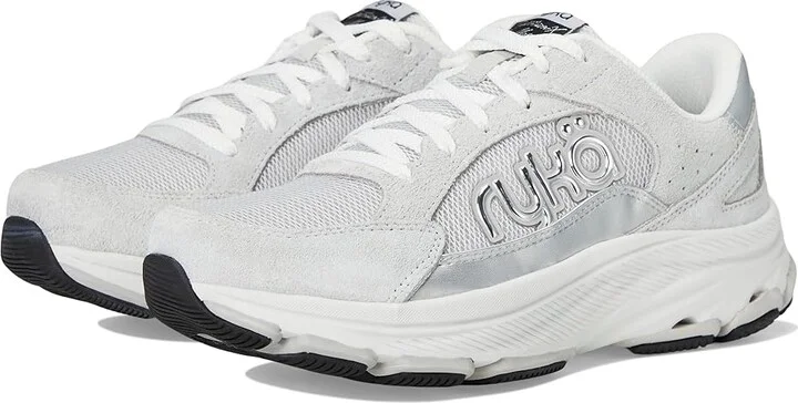 Ryka Devotion X Max Classic Walking Shoe Women's Shoes Silver Fabric Leather : 6 B - Medium, Leather/Synthetic/Textile
