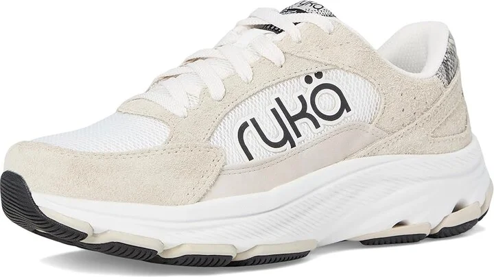 Ryka Devotion X Max Classic Walking Shoe Women's Shoes Snowline Taupe Fabric : 8.5 D - Wide, Leather/Synthetic/Textile - Image 5