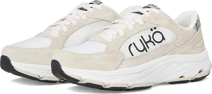 Ryka Devotion X Max Classic Walking Shoe Women's Shoes Snowline Taupe Fabric : 8.5 D - Wide, Leather/Synthetic/Textile