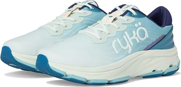 Ryka Devotion X Max Plus Walking Shoes Women's Shoes Icicle Green Mesh Fabric : 7.5 D - Wide, Rubber/Synthetic