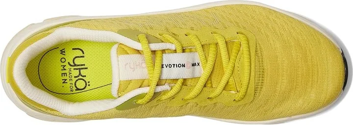 Ryka Devotion X Max RS Walking Shoe Women's Shoes Verdant Yellow Mesh Fabric : 6 B - Medium, Lace - Image 2