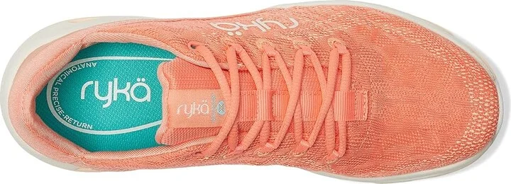 Ryka Devotion X Walking Shoe Women's Shoes Coral Orange Mesh Fabric : 6 B - Medium, Textile - Image 2
