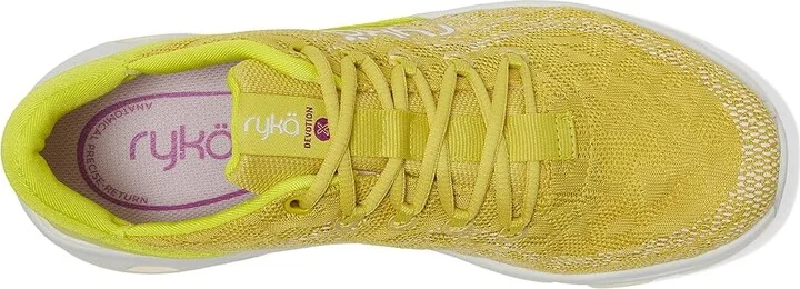Ryka Devotion X Walking Shoe Women's Shoes Verdant Yellow Mesh Fabric : 12 B - Medium, Textile - Image 2