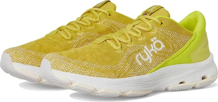 Ryka Devotion X Walking Shoe Women's Shoes Verdant Yellow Mesh Fabric : 12 B - Medium, Textile