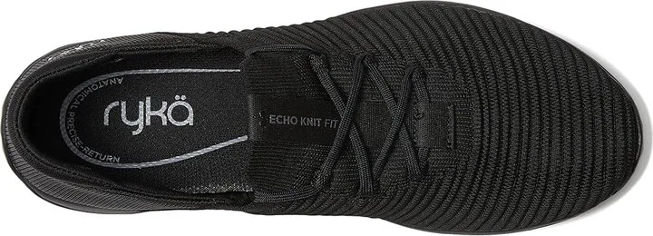 Ryka Echo Knit FI Women's Shoes Black : 6.5 D - Wide, Textile - Image 2