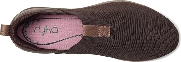 Ryka Echo Knit Slip On Sneaker Women's Shoes Java Brown Knit Fabric : 6.5 D - Wide, Synthetic - Image 2