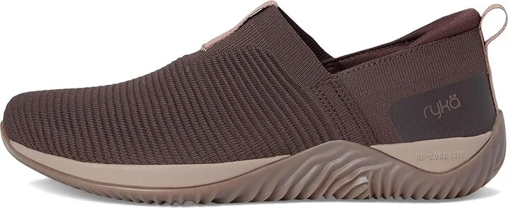 Ryka Echo Knit Slip On Sneaker Women's Shoes Java Brown Knit Fabric : 6.5 D - Wide, Synthetic - Image 6