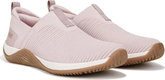 Ryka Echo Knit Slip On Sneaker Women's Shoes Lilac/Taupe : 9.5 D - Wide, Synthetic