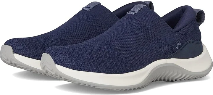 Ryka Encore Knit Slip On Sneaker Women's Shoes Academy Blue : 9 D - Wide, Synthetic