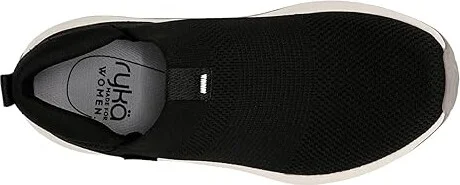 Ryka Encore Knit Slip On Sneaker Women's Shoes Black/Gardenia : 6.5 D - Wide, Synthetic - Image 2