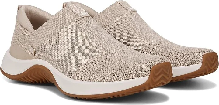 Ryka Encore Knit Slip On Sneaker Women's Shoes Terra Taupe : 6.5 D - Wide, Synthetic