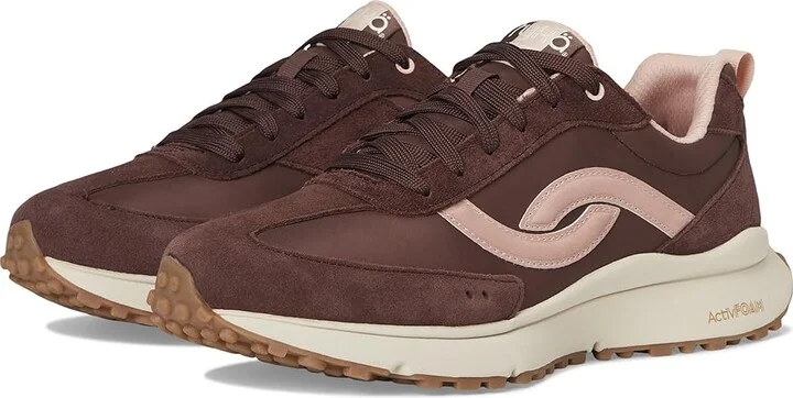 Ryka Jetsetter Sneakers Women's Shoes Chicory Brown/Pink : 12 B - Medium, Synthetic/Textile