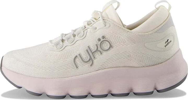 Ryka Podflow EZ Slip-On Walking Shoes Women's Shoes Gardenia White Mesh Fabric : 11 B - Medium, Textile - Image 6
