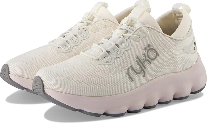 Ryka Podflow EZ Slip-On Walking Shoes Women's Shoes Gardenia White Mesh Fabric : 11 B - Medium, Textile