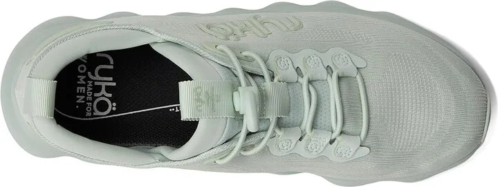 Ryka Podflow EZ Slip-On Walking Shoes Women's Shoes Icicle Green Mesh Fabric : 8.5 D - Wide, Textile - Image 2
