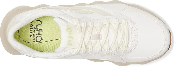 Ryka Podflow Retro Women's Shoes White Alyssum Mesh Fabric : 12 D - Wide, Rubber - Image 2