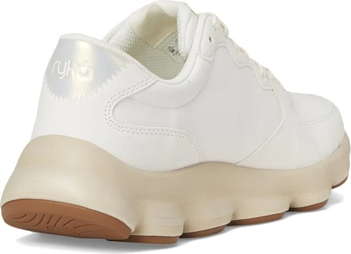 Ryka Podflow Retro Women's Shoes White Alyssum Mesh Fabric : 12 D - Wide, Rubber - Image 4