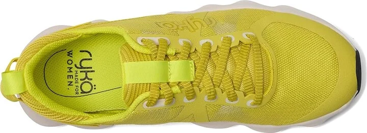 Ryka Podflow Walking Shoes Women's Shoes Verdant Yellow Mesh Fabric : 7.5 B - Medium, Textile - Image 2
