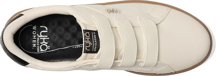Ryka Viv Classic 2 Sneaker Women's Shoes Gardenia/Black : 6.5 B - Medium, Synthetic - Image 2