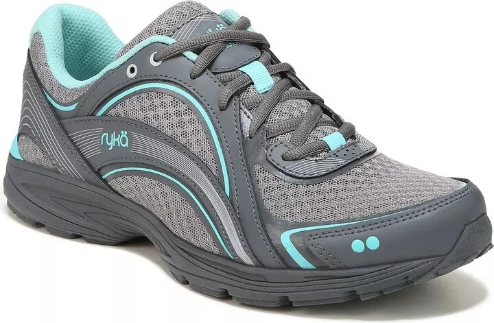 Grey/Light Blue Leather