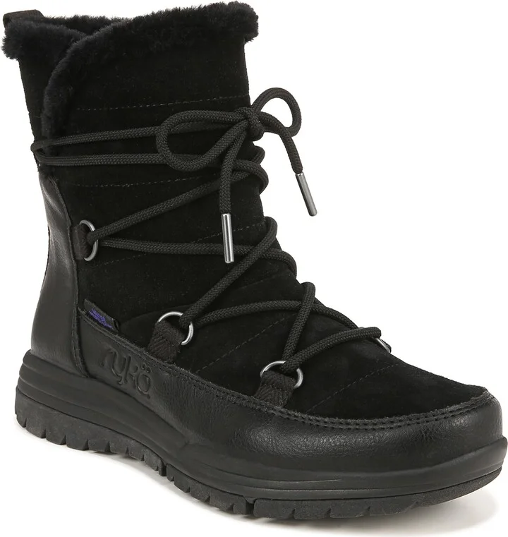 Ryka Womens Alpine Water-Repellent Winter Boot Black 8 W