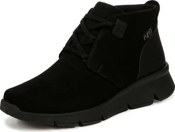 Ryka Womens Candid Weatherproof Ankle Bootie Black Leather 11 M