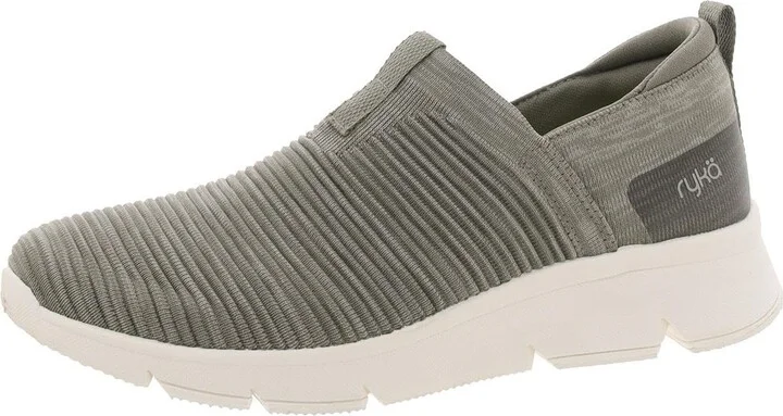 Ryka Womens Captivate Slip-On Sneakers Vetiver Green Heather 8 W