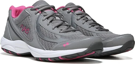 Ryka Women's Dash 3 Walking Shoes Grey/Pink 7 M - Image 2