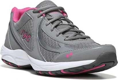 Ryka Women's Dash 3 Walking Shoes Grey/Pink 7 M